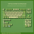 Spy Round Frog four-sided transparent pudding keycap set in OEM height with PBT+PC material and translucent characters