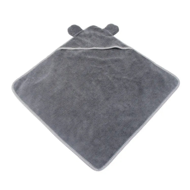 Grey and green ultra fine fibre pet towels for dogs and cats in small, medium, and large sizes.