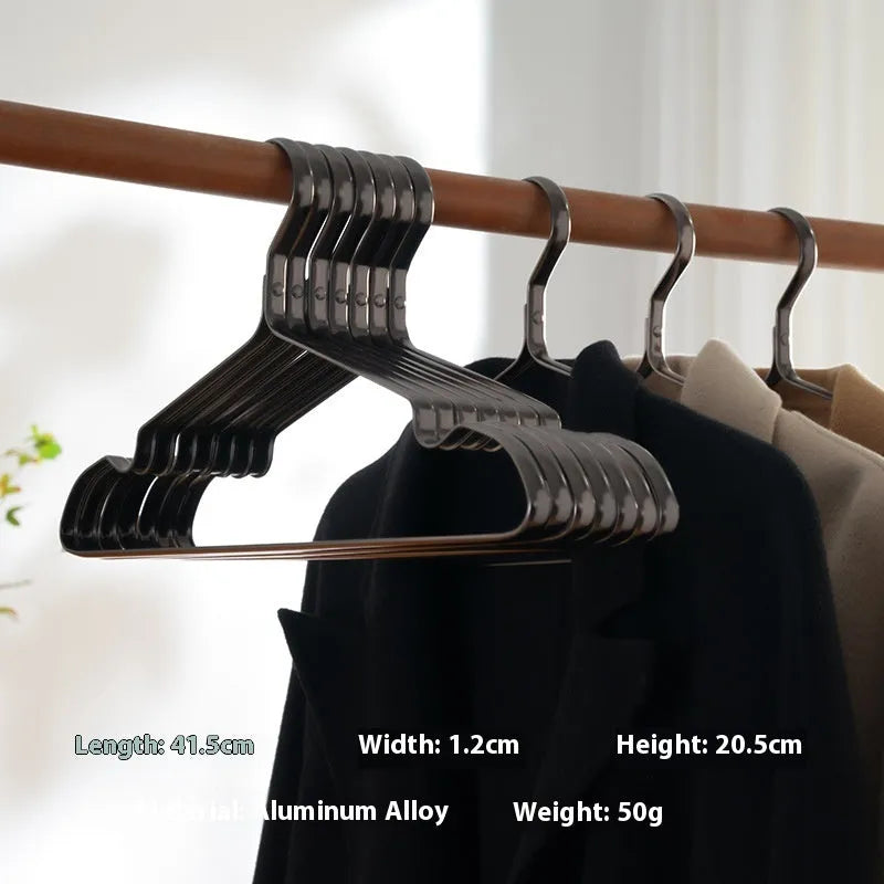Elegant black non-slip anti-rust clothes hanger with a modern simplicity design.