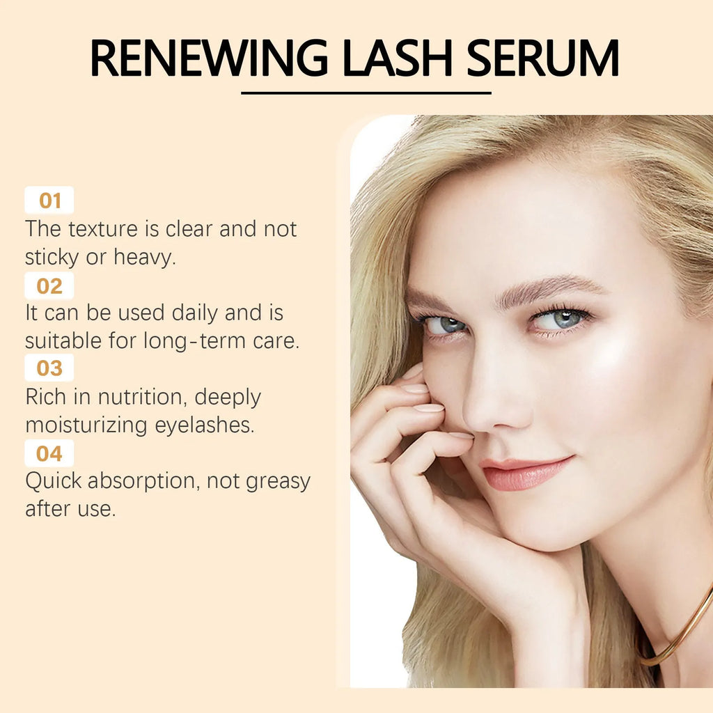 3ml bottle of eyelash nourishing serum with vitamin E and ginger extract