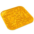 Edible silicone slow feeding dog bowl in Halloween colours with anti-tumble design