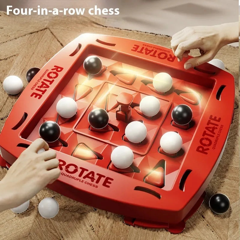 Track Logic Chess family parent-child battle chess educational toy with black and white beads in colour box package