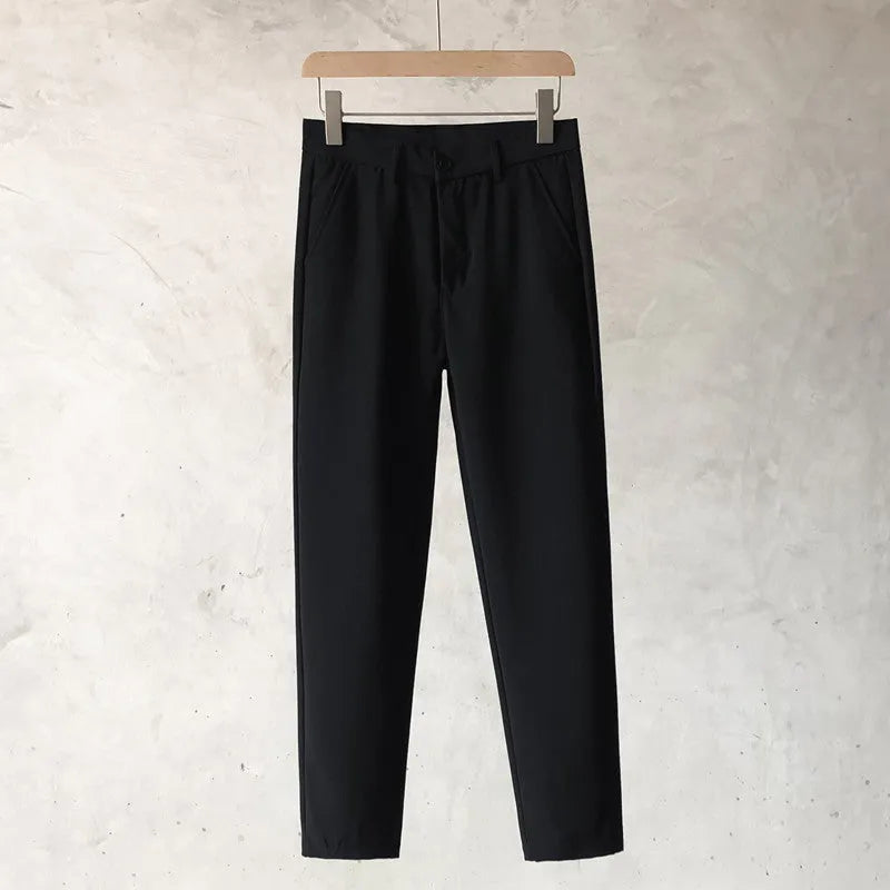 Boys slim straight tapered trousers in wool fabric available in multiple colours and sizes