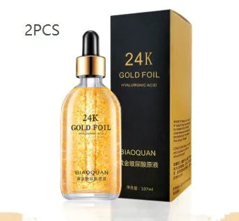 Firming and lifting skin care stock solution gold liquid in 100ml bottle with ginseng and Cordyceps essence