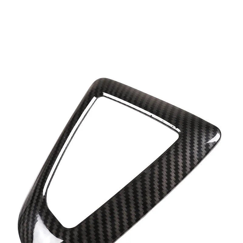 BMW carbon fibre pattern gear selector base frame with left-hand titanium finish
