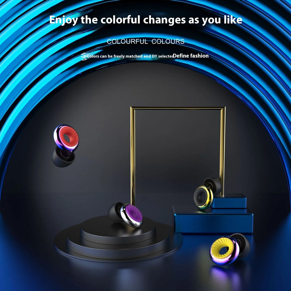 Set of silicone noise reduction earplugs in multiple colours with a storage box and spare ear caps.