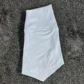 Women's high waist yoga shorts in nylon fabric for running and sports activities
