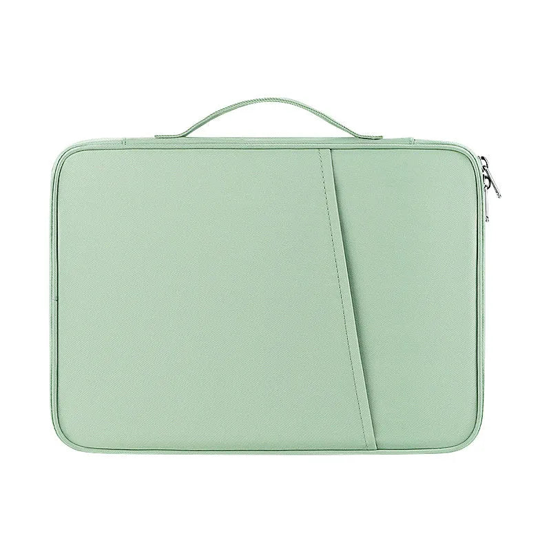 Nylon tablet bag waterproof wear-resistant anti-theft chain detail solid colour black blue gray green pink purple white