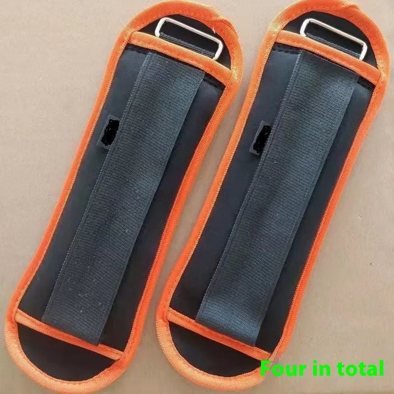 Pair of steel sand sandbag leggings in 1kg 2kg or 3kg, all black or black with blue or orange edge, for hands and legs