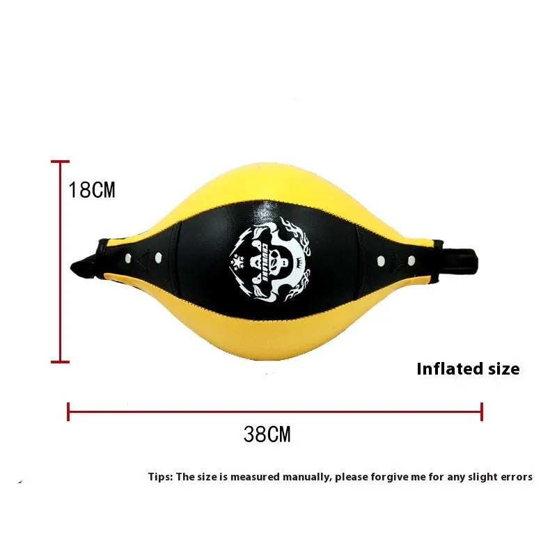 Diamond pattern inflatable boxing speed ball with hanging mount for martial arts training