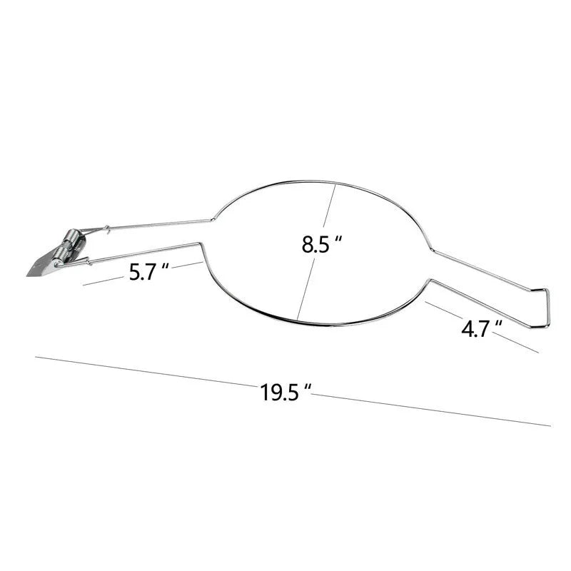 Chrome-plated car hat stand for organising coats and hats inside a vehicle.