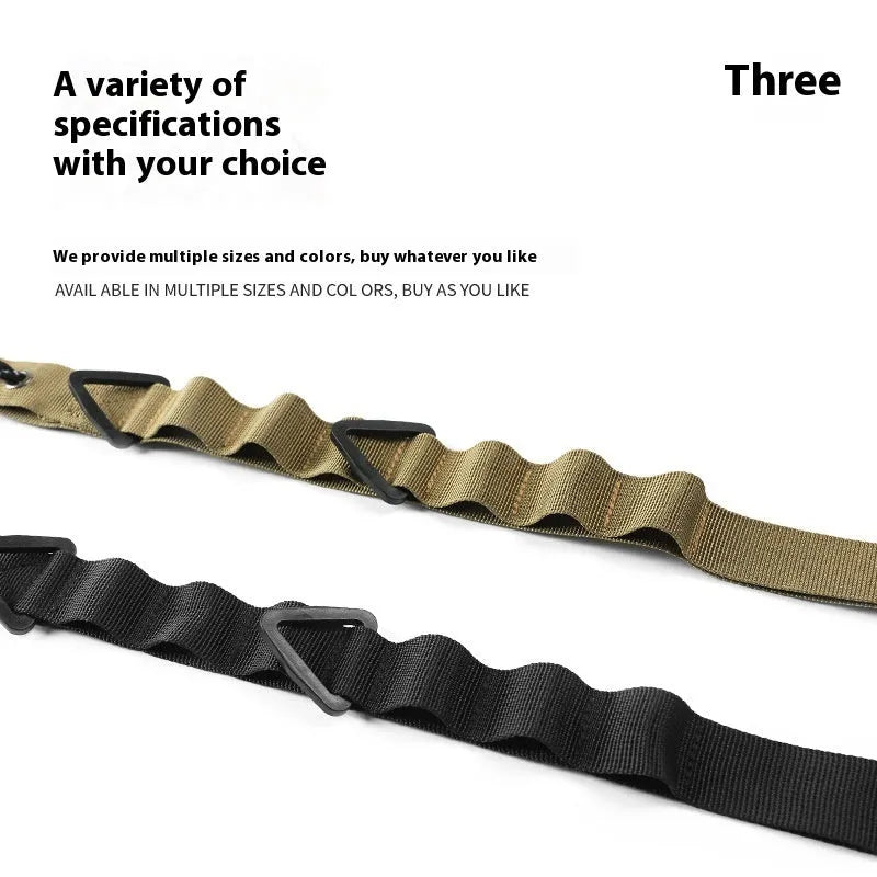 Black 130cm long woven rope hanging strap shown coiled, for use as a clothesline or storage belt.