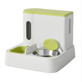 Automatic cat feeder water dispenser with integrated double bowl in multiple colour options