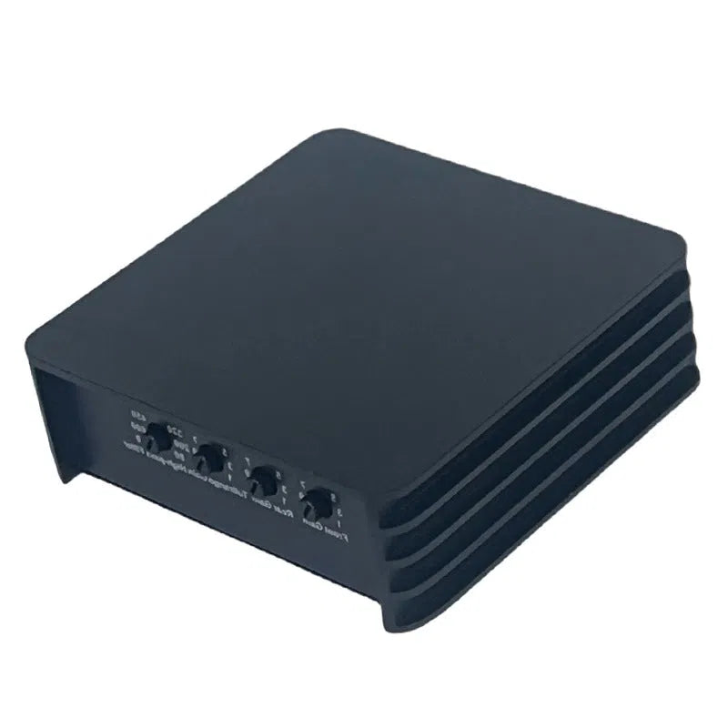 Black car modification lossless DSP amplifier audio processor 8x75W 12V compact size 12x12x4cm