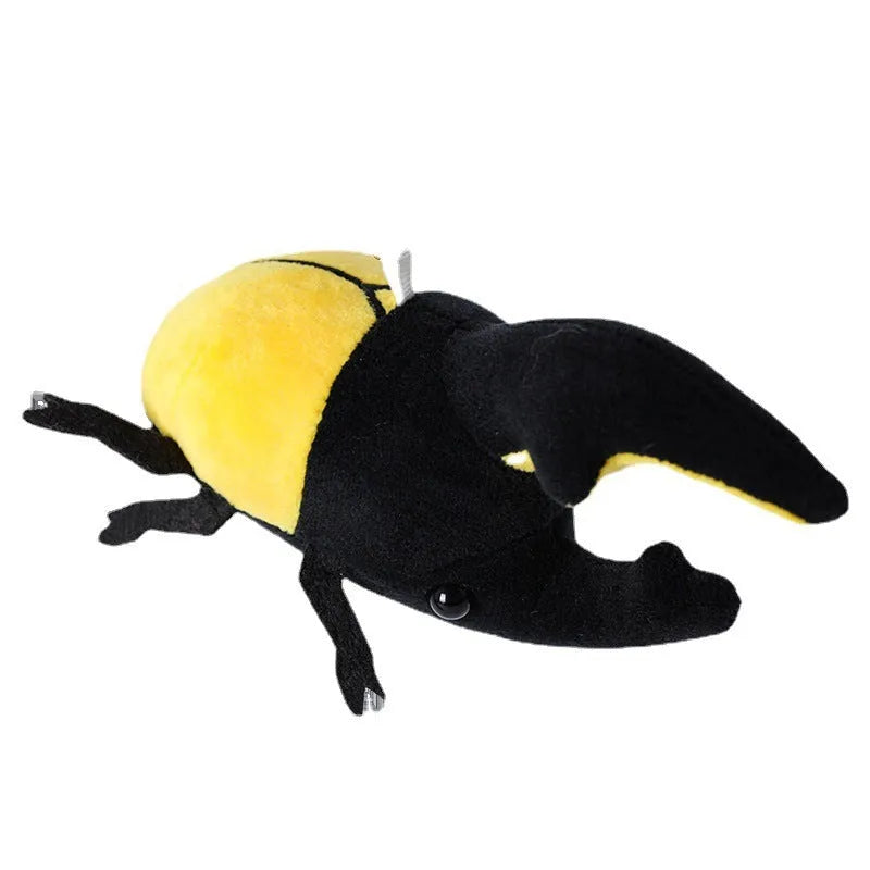 Japanese rhinoceros beetle plush doll pendant in six colour variations showing 10cm height
