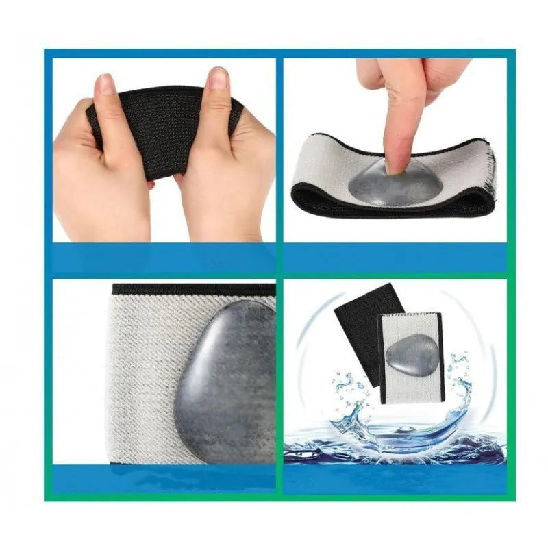 Flat foot support pad with elastic bandage in heart style and ordinary style designs.