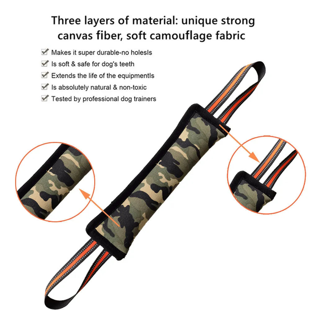 Bite-resistant dog training stick made of camouflage cloth for chewing and dental health LY307