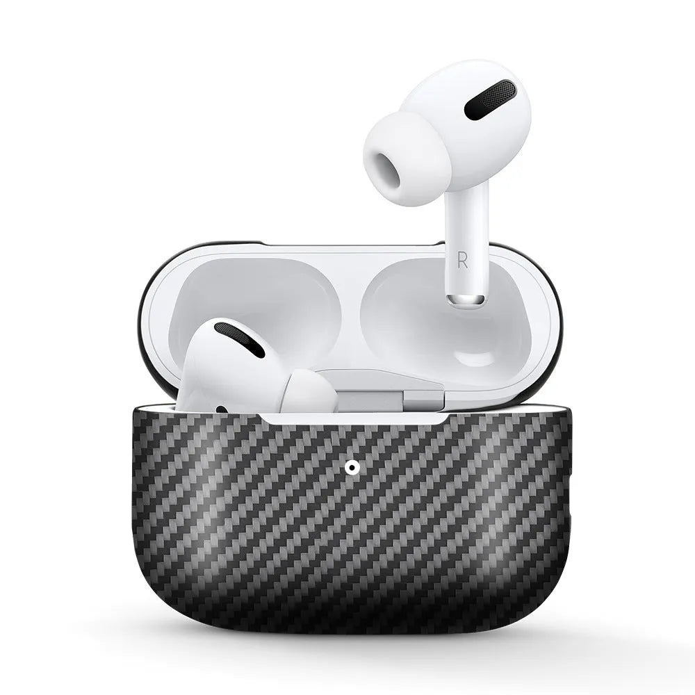 Carbon fiber earphone case for Airpods Pro 2 in matte or glossy finish with cartoon style