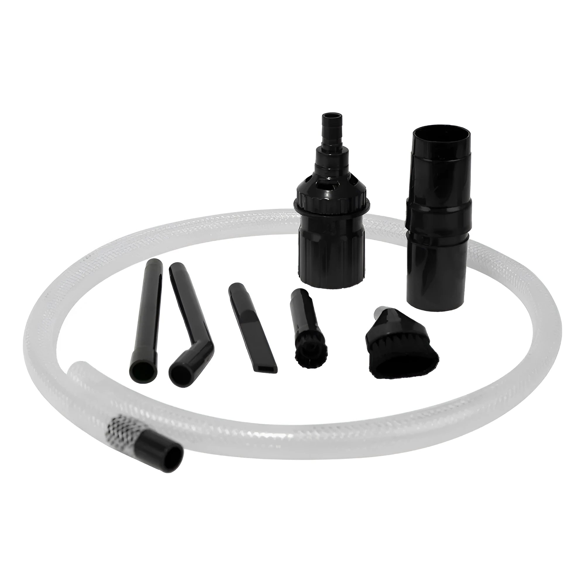 Eight-piece vacuum cleaner suction head accessory set for small area cleaning