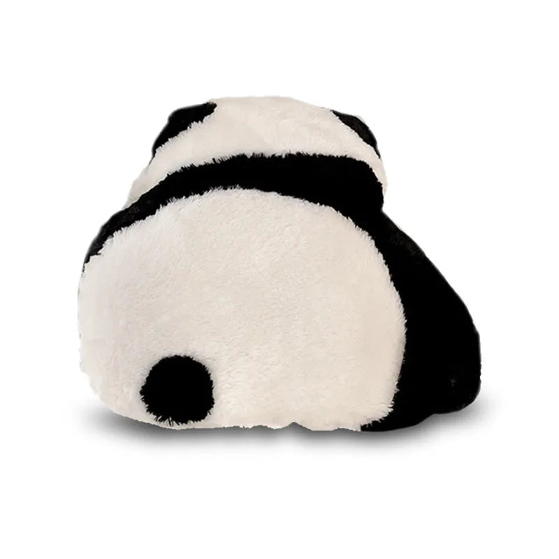 Cartoon panda automotive cushion with plush cover and pp cotton filler for car seating comfort