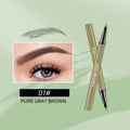Two fork waterproof eyebrow pencil and liquid eyeliner pen in black and brown shades for precise brows