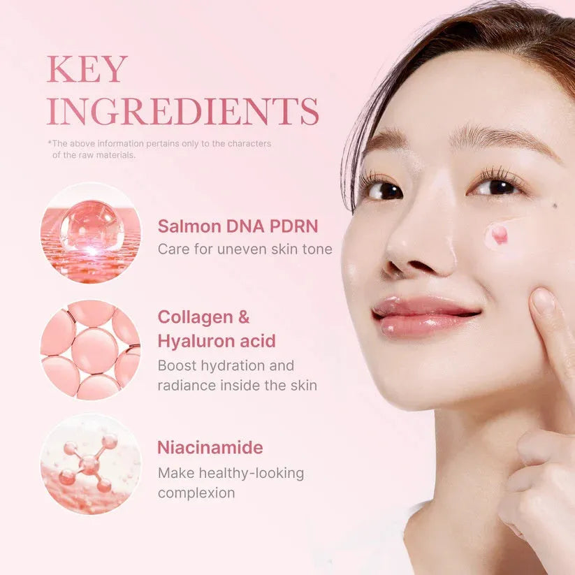 Pink collagen capsule cream moisturising nourishing face cream universal skin type fish roe cream style