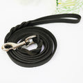 Cowhide leather dog lead rope for medium to large breeds showing thickened hand grip section