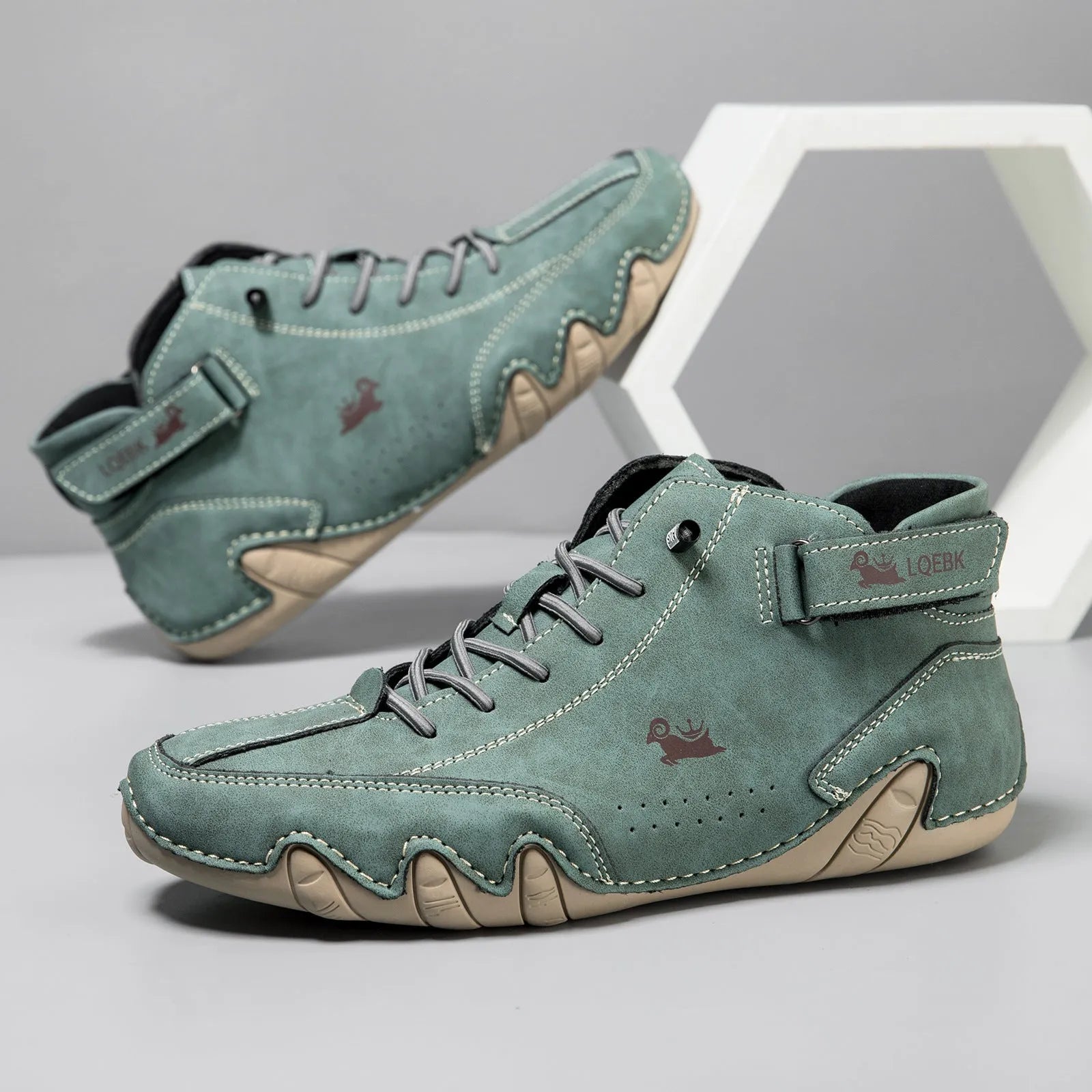 Men's high-top casual Martin boots with microfiber upper and rubber sole in multiple colour options