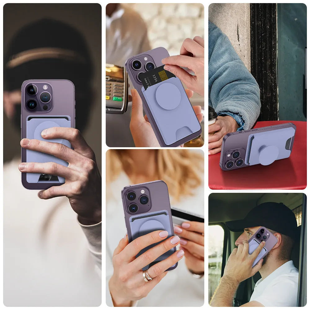 Magnetic suction phone airbag holder for Apple iPhones in five colour options