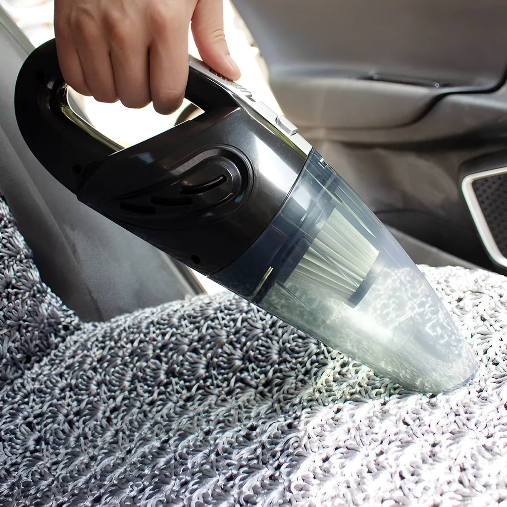 Black 120W wireless dry and wet handheld vacuum cleaner with 3500 mbar suction for car and home use