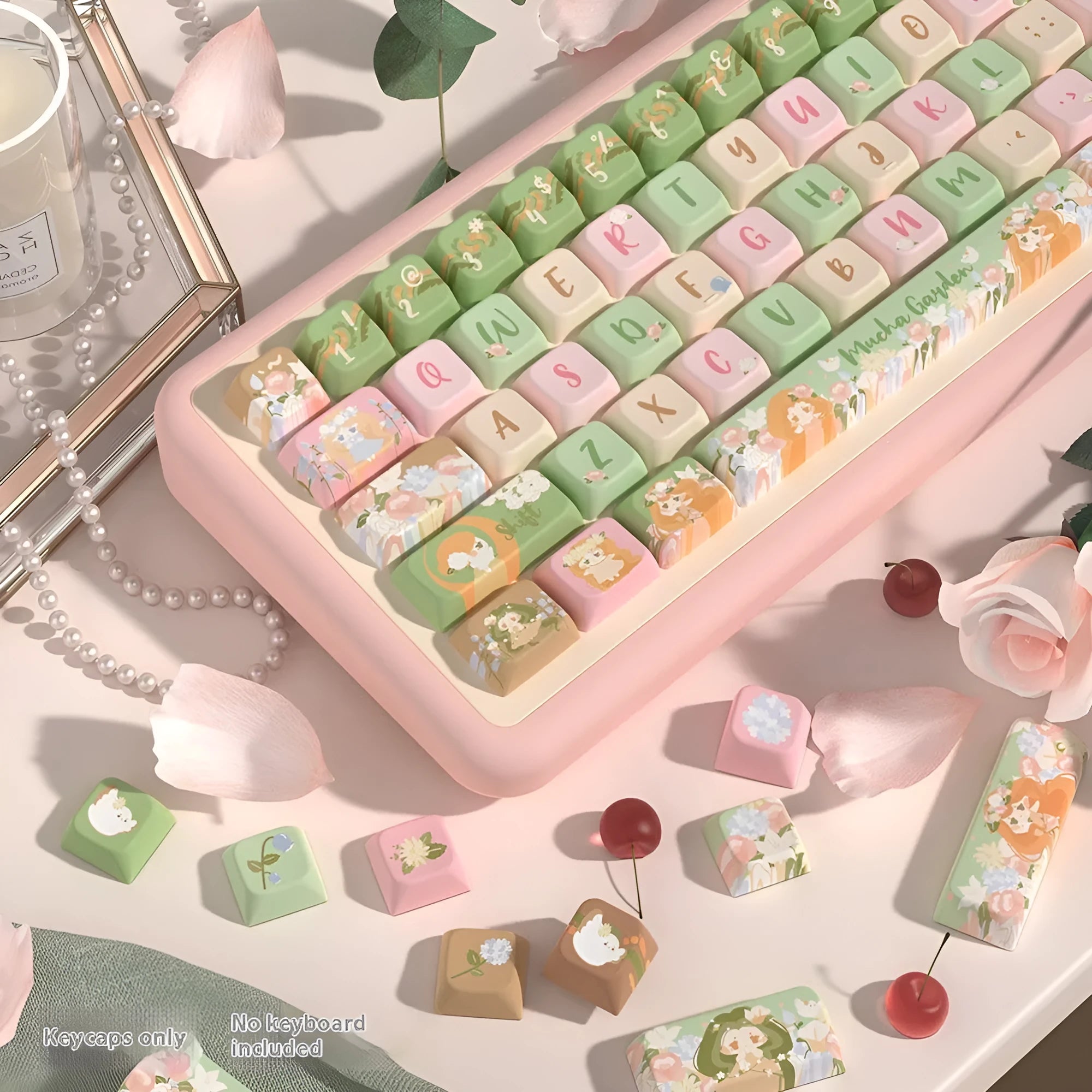Mu Xia Garden summer garden design key cap set for mechanical keyboards