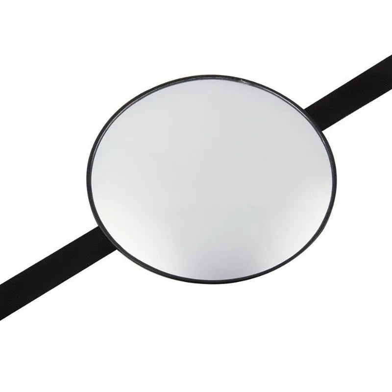 Black baby safety seat rearview mirror with 17cm glass and adjustable ribbon for car installation