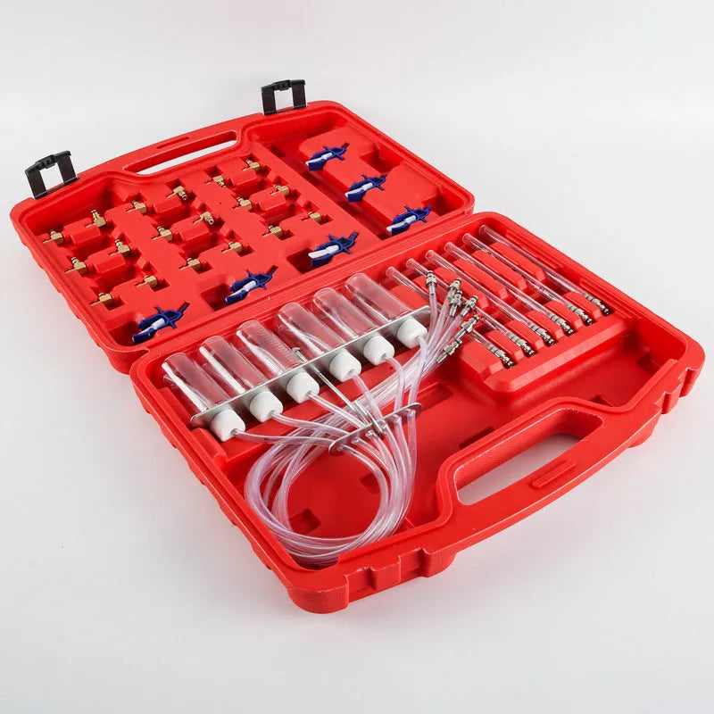 Brass fuel injection flow meter diagnostic tool measuring 37.5cm length