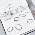Momo original boxed stickers with black and white bubble design for hand account decoration