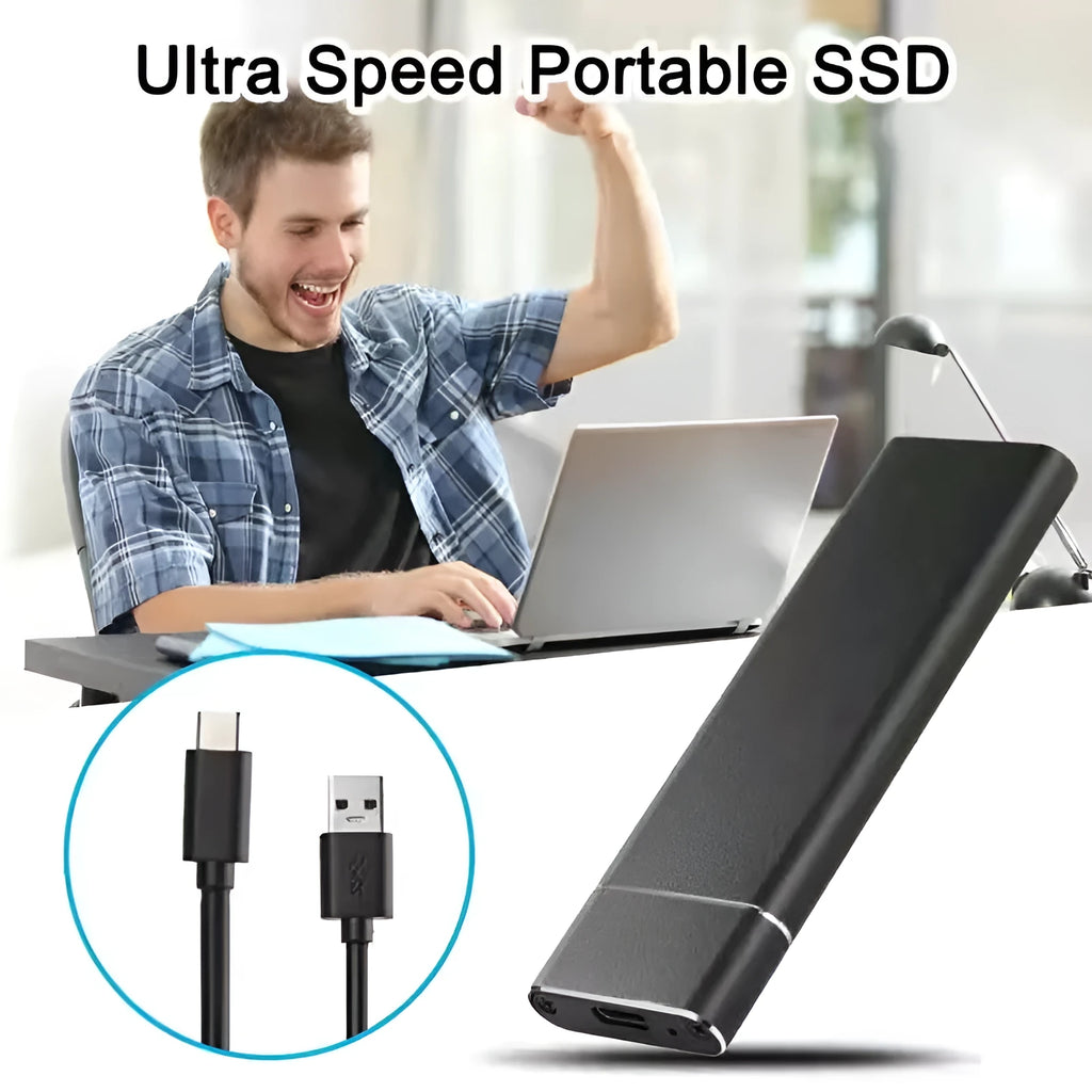 6TB external mobile hard disk with metal shell in black, blue, orange, red, or silver colour options