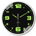 8 inch luminous wall clock with 20cm diameter modern design in plastic case