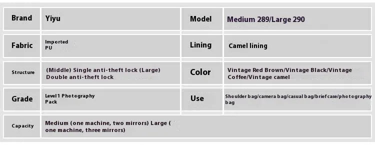 Fashion single shoulder SLR camera liner bag in PU leather, small size, dark coffee colour, for home storage.