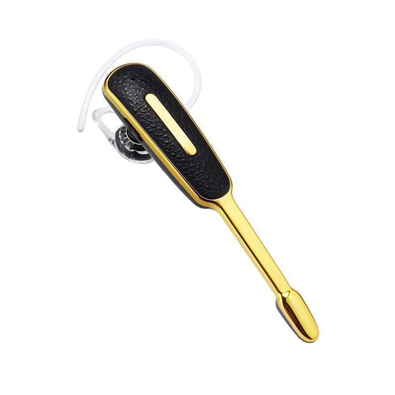 Leather pattern single-sided mono Bluetooth headset in Black Silver with call and NFC functions