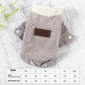 Lambswool grey dog vest with fleece lining for autumn and winter warmth