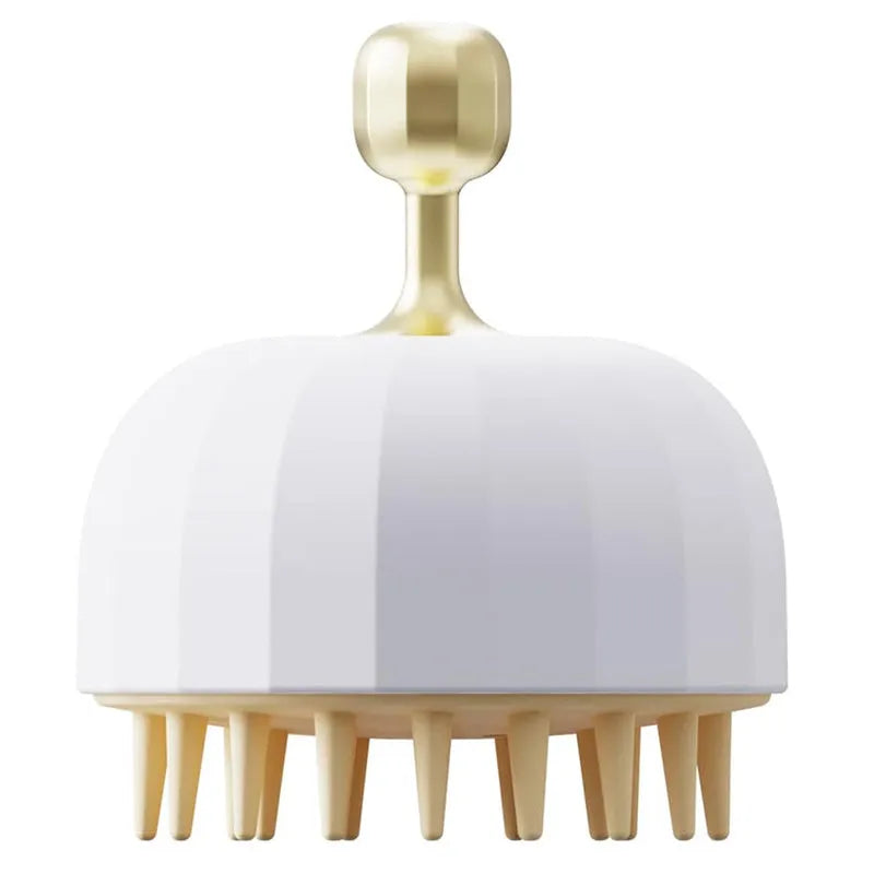 Pet bath massage brush with drainage holes for cat and dog grooming during washing sessions