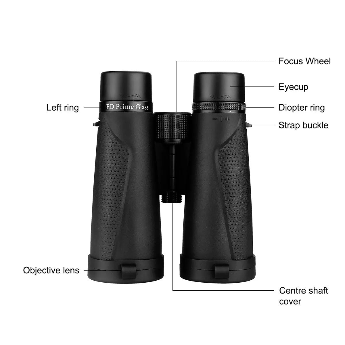 Creative simple portable plastic civilian binoculars SV202 10x50 black with ED lens and BaK-4 prism