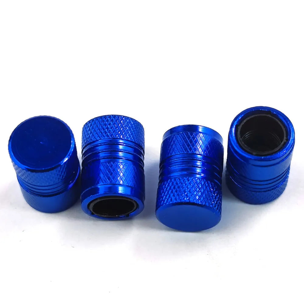 Aluminium car tyre dust protection valve cap in black 17mm length