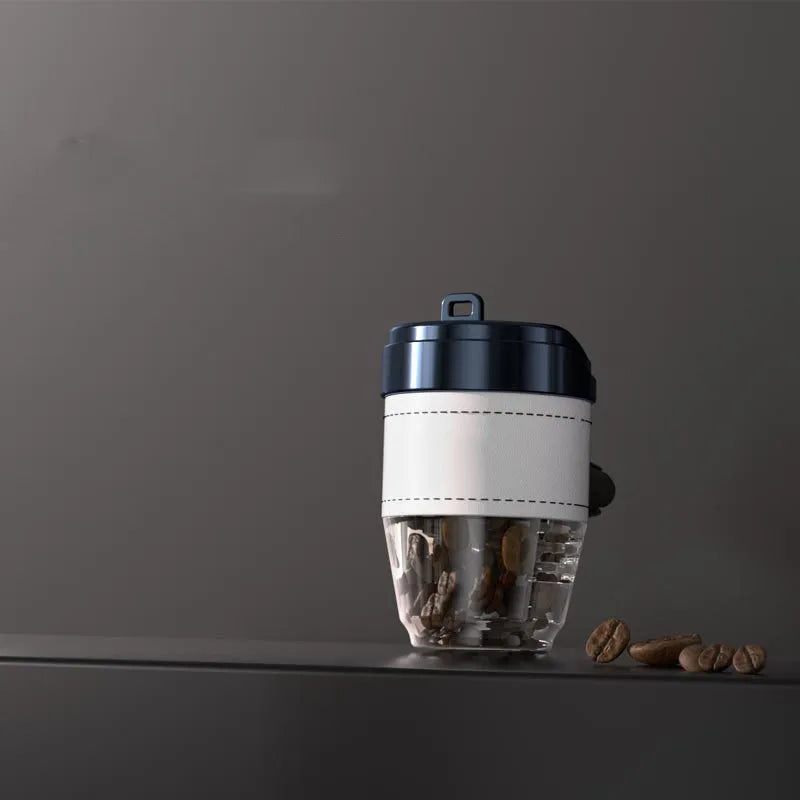 Coffee cup shaped plastic car air freshener in black, brown, green, orange or white colour options