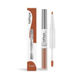 Double-headed lip liner and lip lacquer pen makeup product in matte finish.