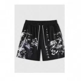 Men's loose fit micro elastic acetate fibre summer shorts in YN1409 style, front view, on display