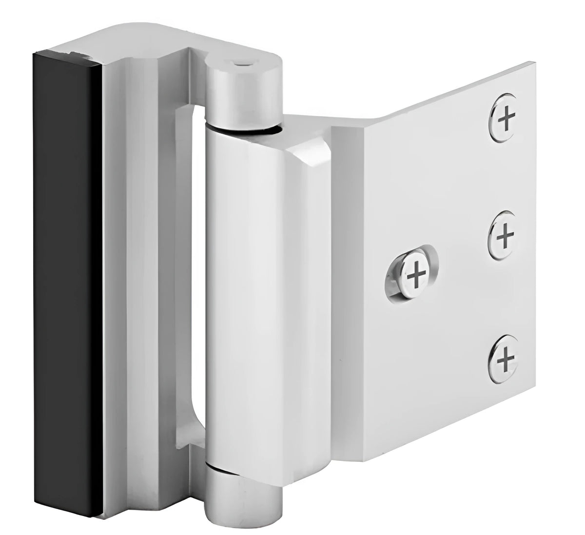 Silver aluminium alloy child safety door reinforced lock with 3 inch stop for American style doors