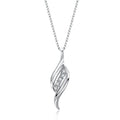 Women's 925 silver conch style clavicle chain necklace in white gold electroplate finish