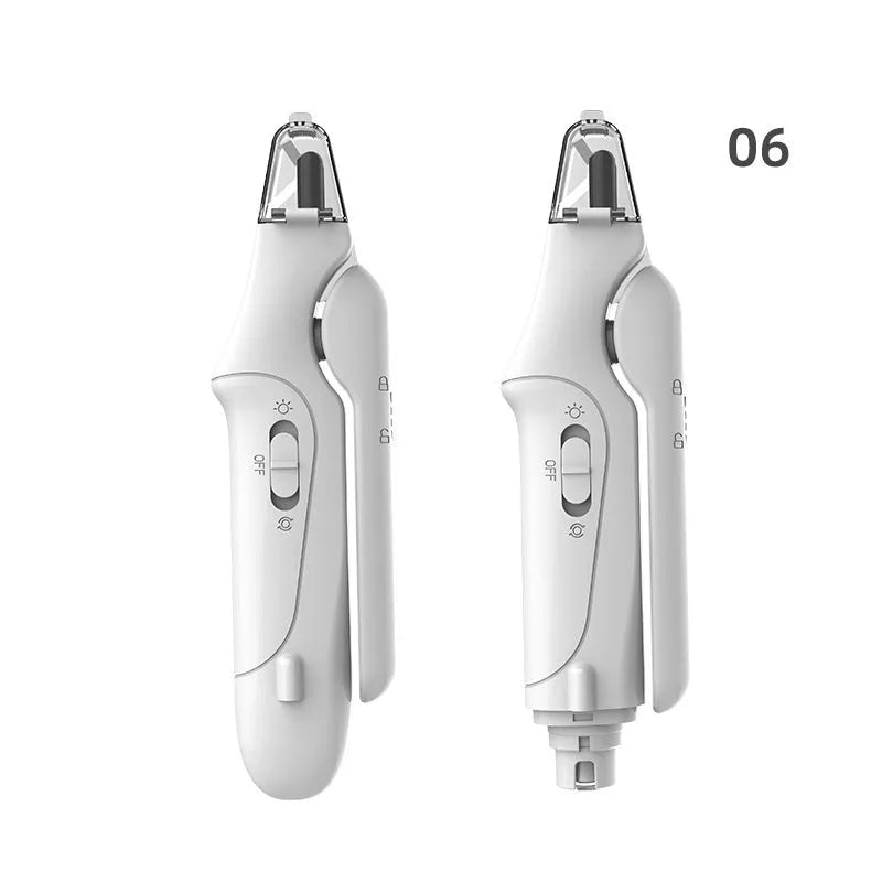 Rechargeable pet electric nail grinder in 04Style, 170g, 180 x 52 x 32mm, with armour grinder attachment
