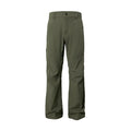 Men's straight leg casual trousers in chemical fibre nylon blend fabric showing Army Green colour option