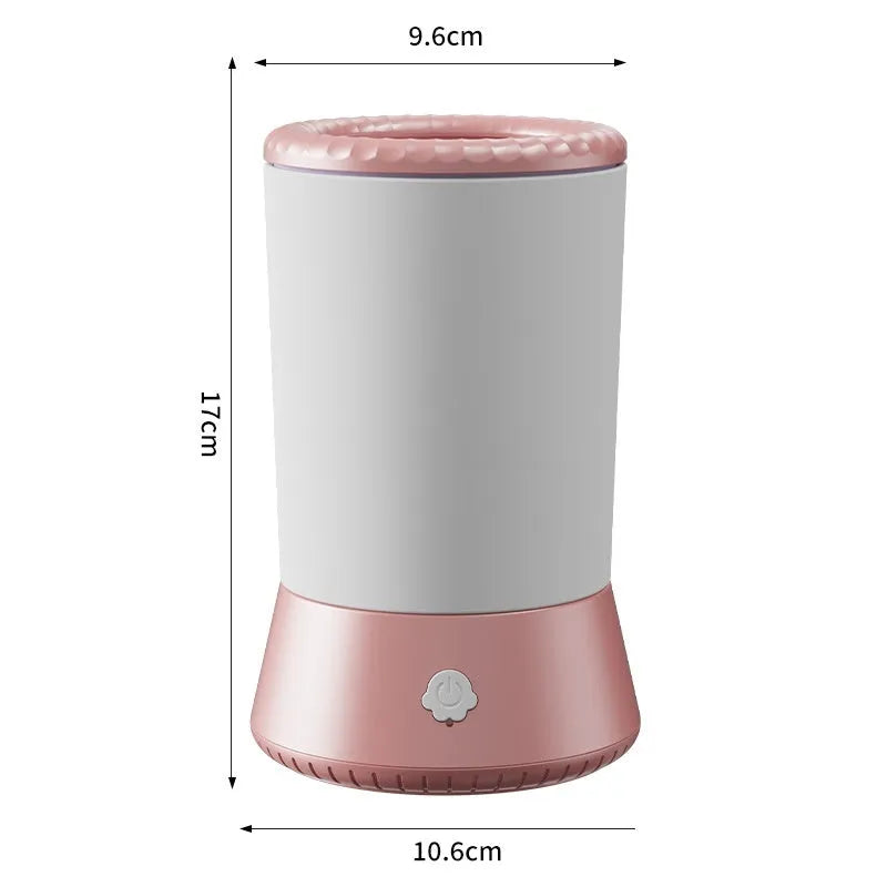 Electric foot-washing machine for dogs and cats in pink colour, with ABS and silicone construction